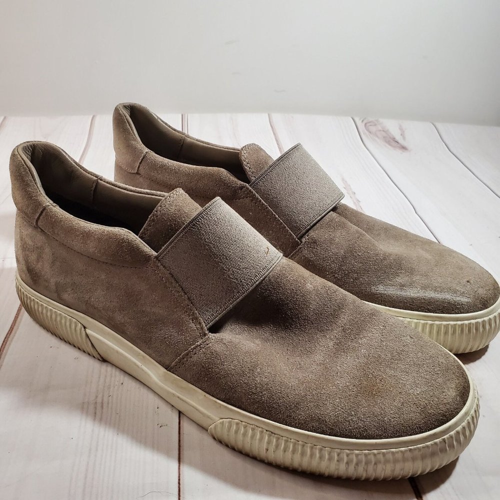 Vince Womens Size 9M Sneakers Shoes Suede Taupe Gray Slip On